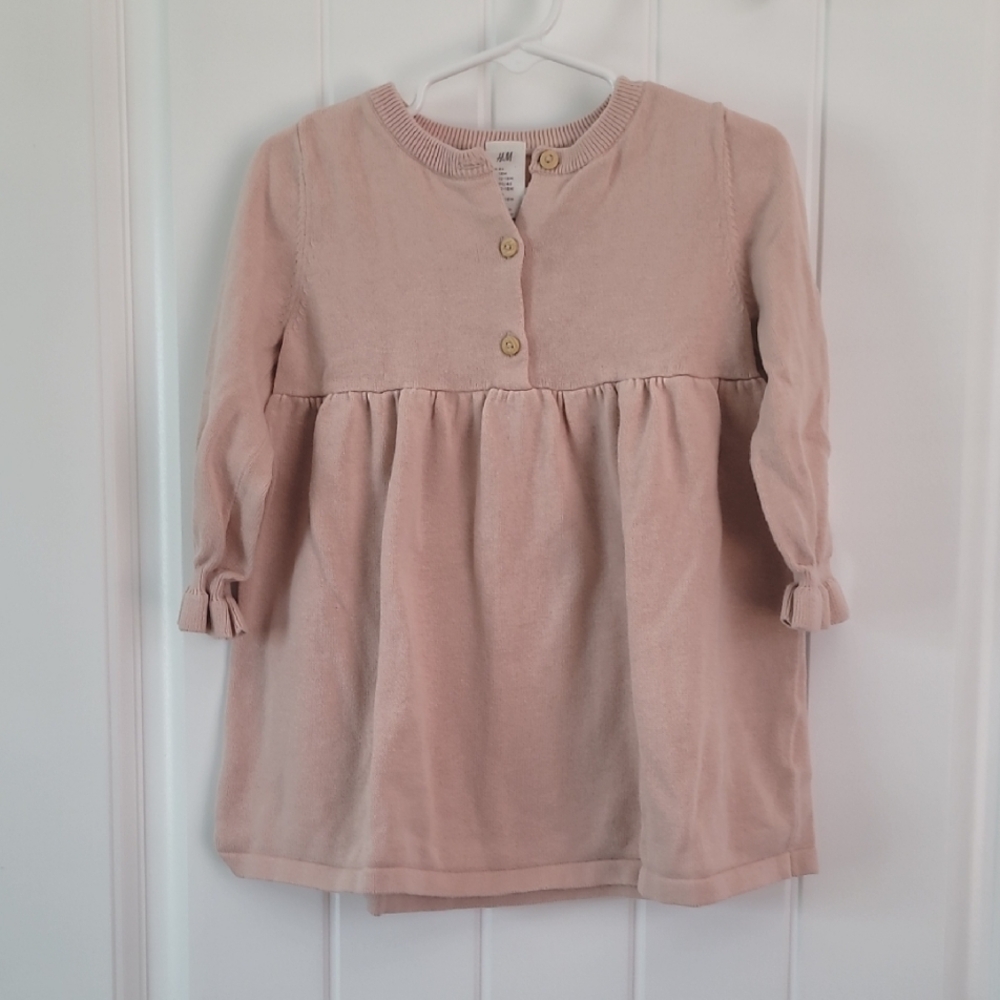 H&M Pink Long Sleeve Baby Dress